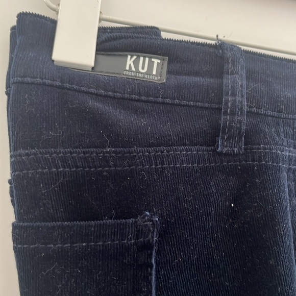 Kut from the Kloth Diana Corduroy Skinny Pants Royal Blue Size 16 - Picture 5 of 10